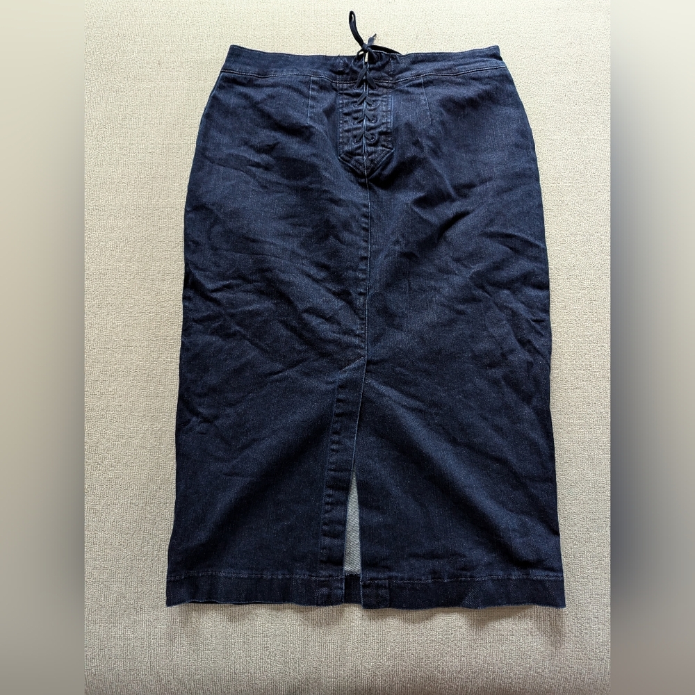 🪞Madewell Cotton Lace up skirt Size 31 - Picture 9 of 10